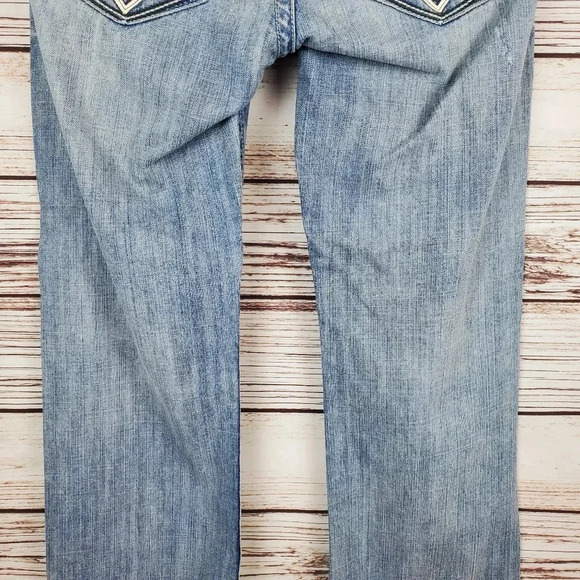 Affliction Premium Mens 34x32 Buckle Blake Distressed Straight Leg Jeans     #49 - Picture 8 of 13